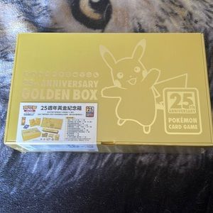 Pokémon 25th anniversary Pikachu Gold box